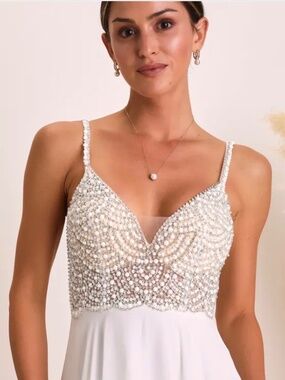 Lulus | Dresses | Lulus Flynn White Lace Maxi Dress | Poshmark